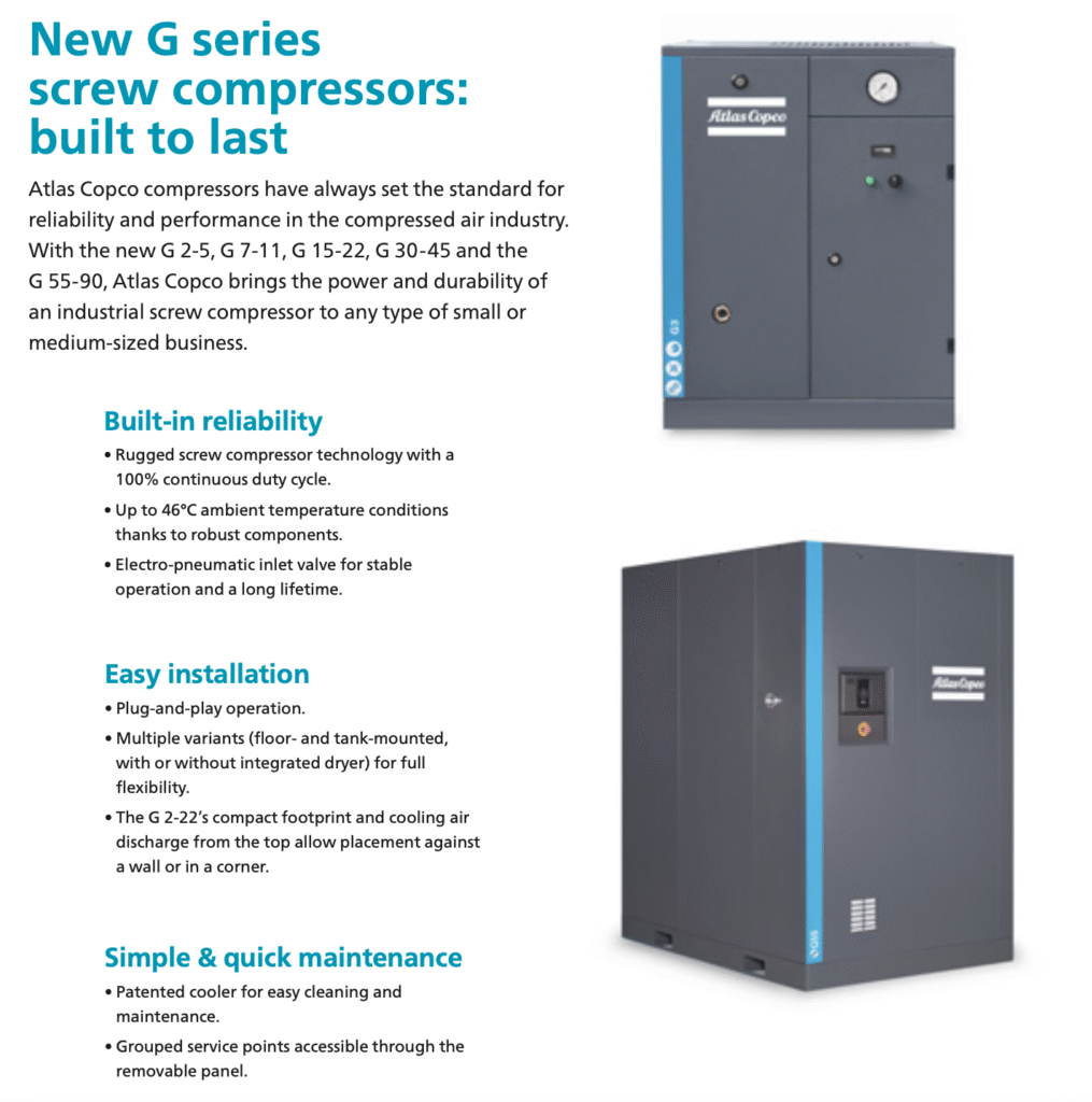 Atlas Copco compressor G series