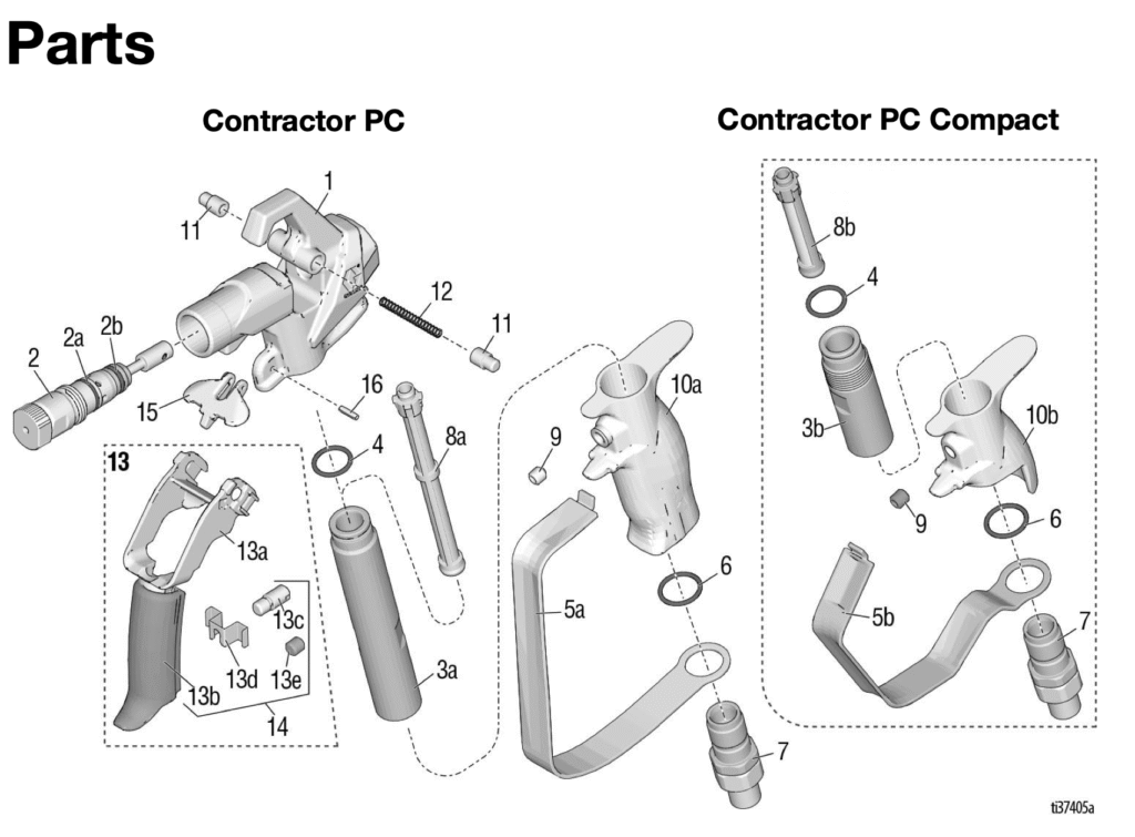 17Y043 17Y470 17Y042 Graco Contractor PC gun