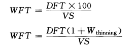Wet film calculation